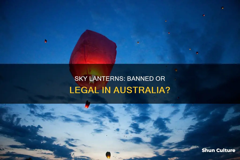 are sky lanterns banned in australia
