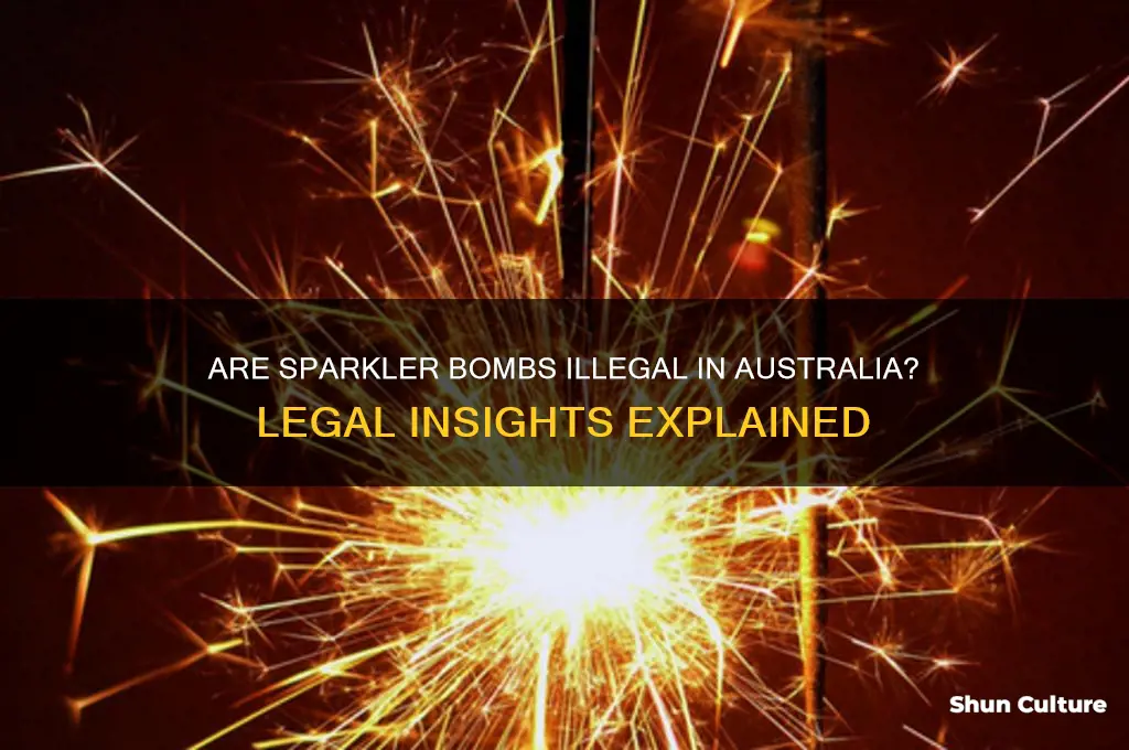 are sparkler bombs illegal in australia
