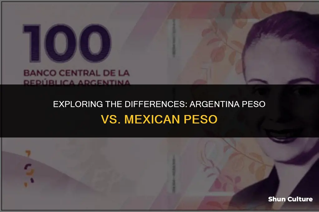 are the argentina peso and the mexican peso the same