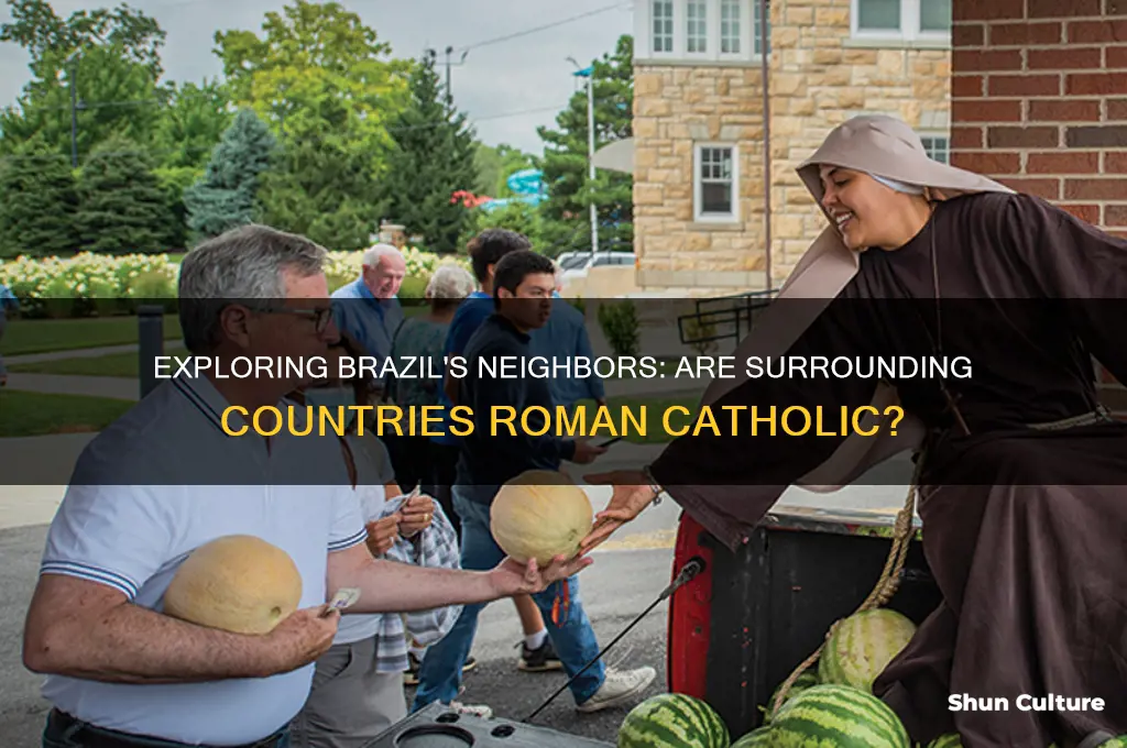 are the countries surrounding brazil roman colothic