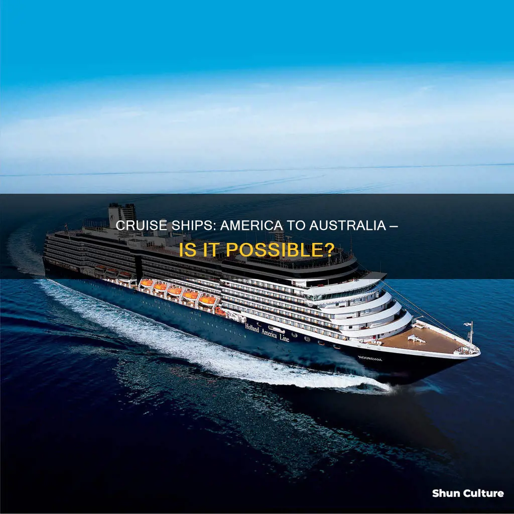 are there any cruise ships from america to australia
