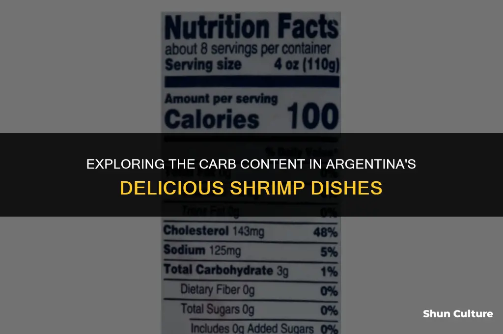 are there carbs in argentina shrimp