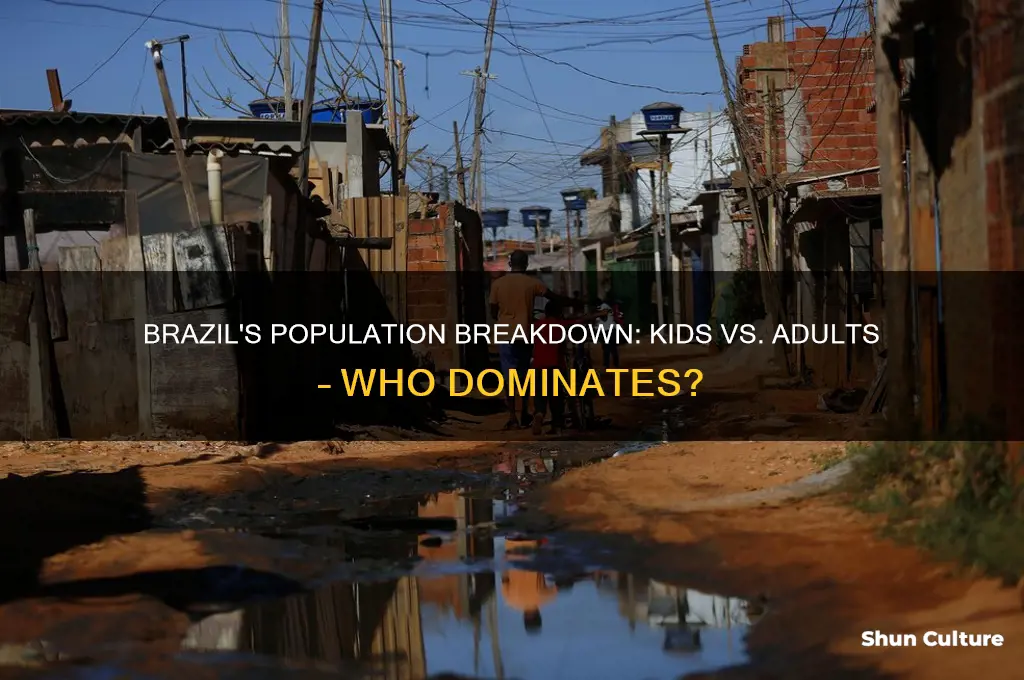 are there more kids or adults that live in brazil