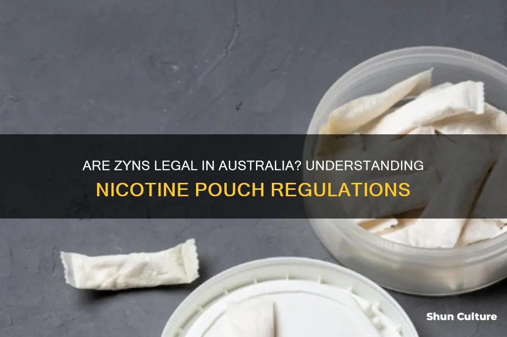are zyns illegal in australia