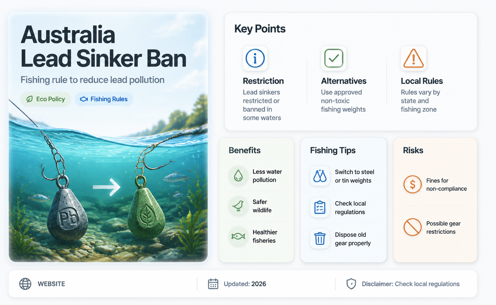 are lead sinkers banned in australia
