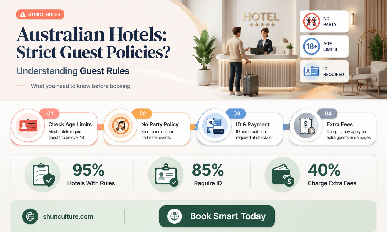 are hotels in australia strcit about number of guests