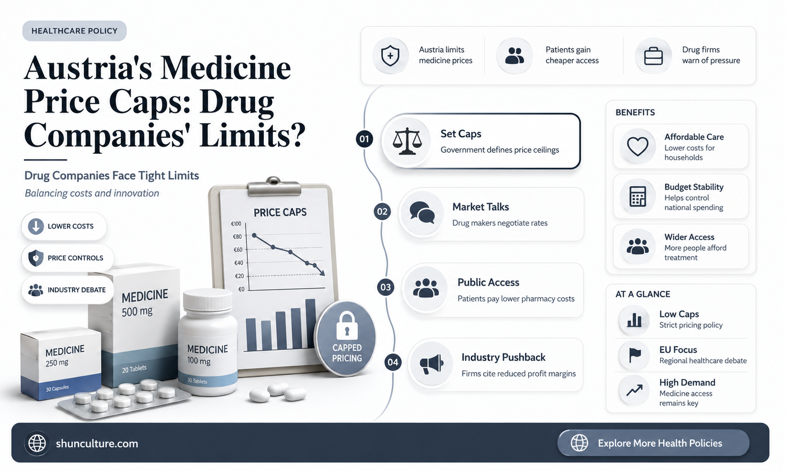 are drug companies imposed caps on medicine in austria