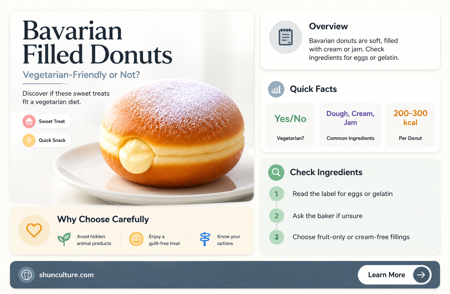are bavarian filled donuts vegetarian