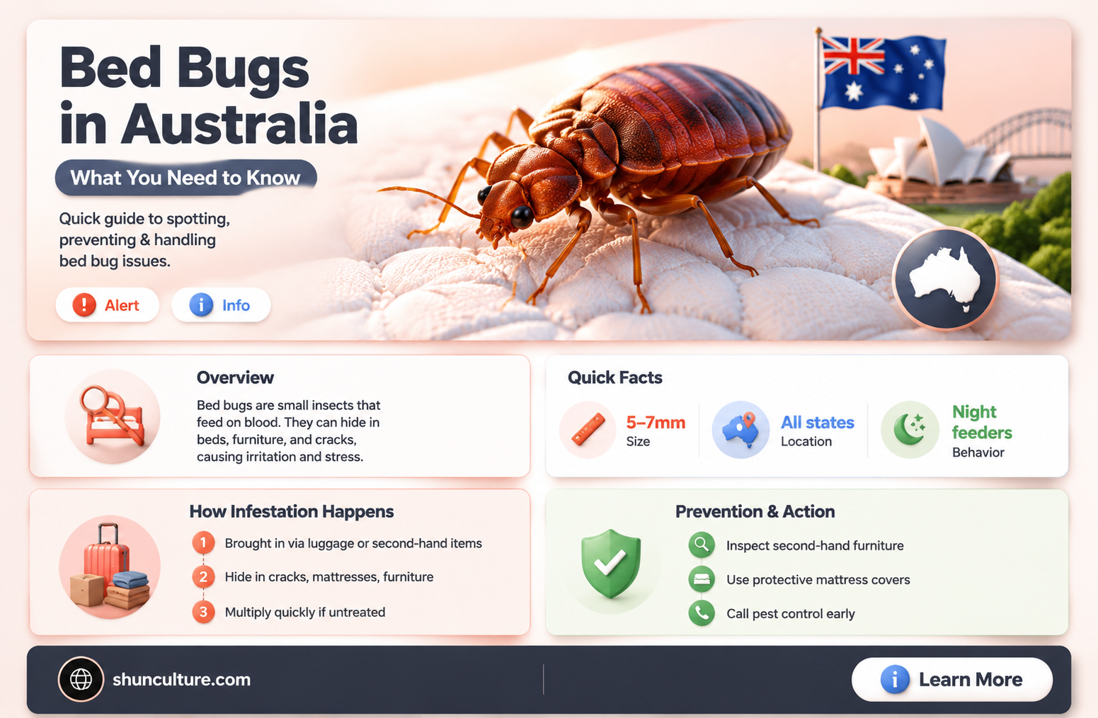 are bed bugs found in australia