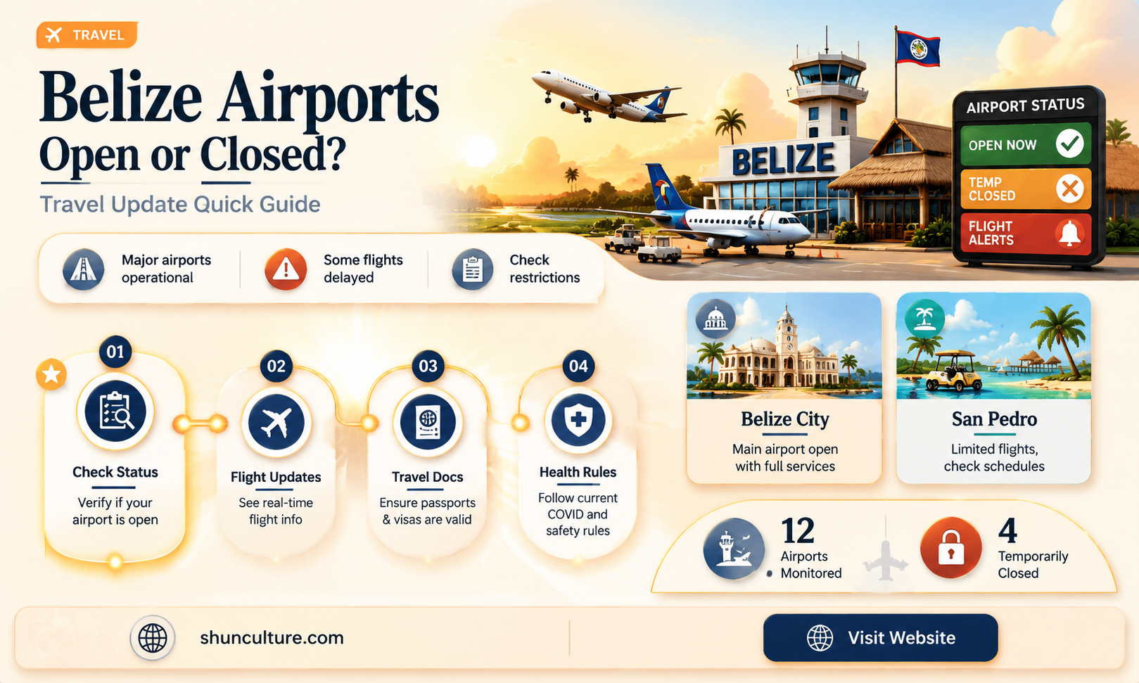 are belize airports open
