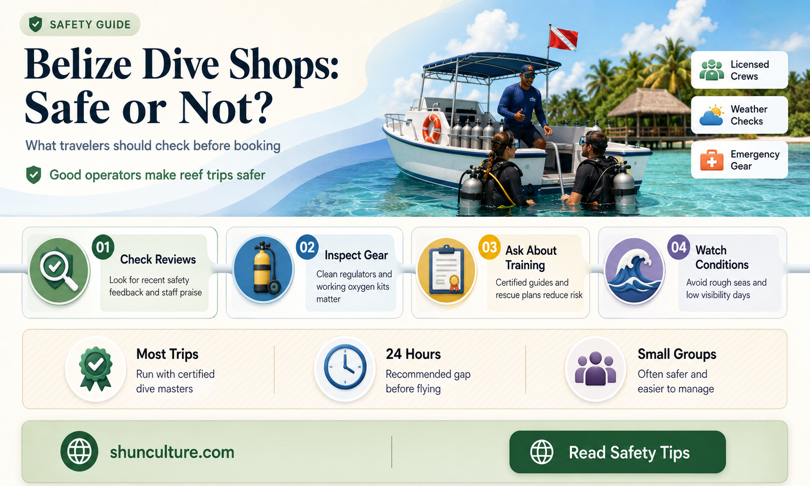 are dive shopts safe in belize