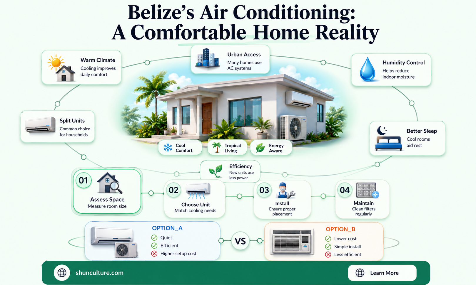are homes in belize air conditioned