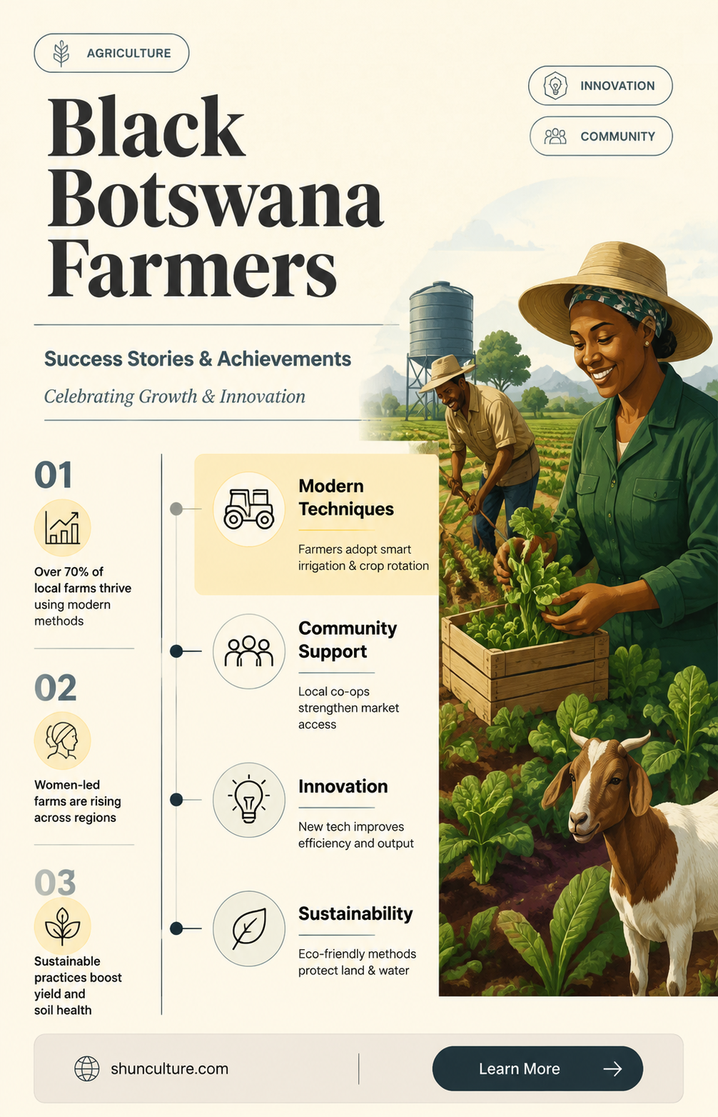 are black botswana farmers successful