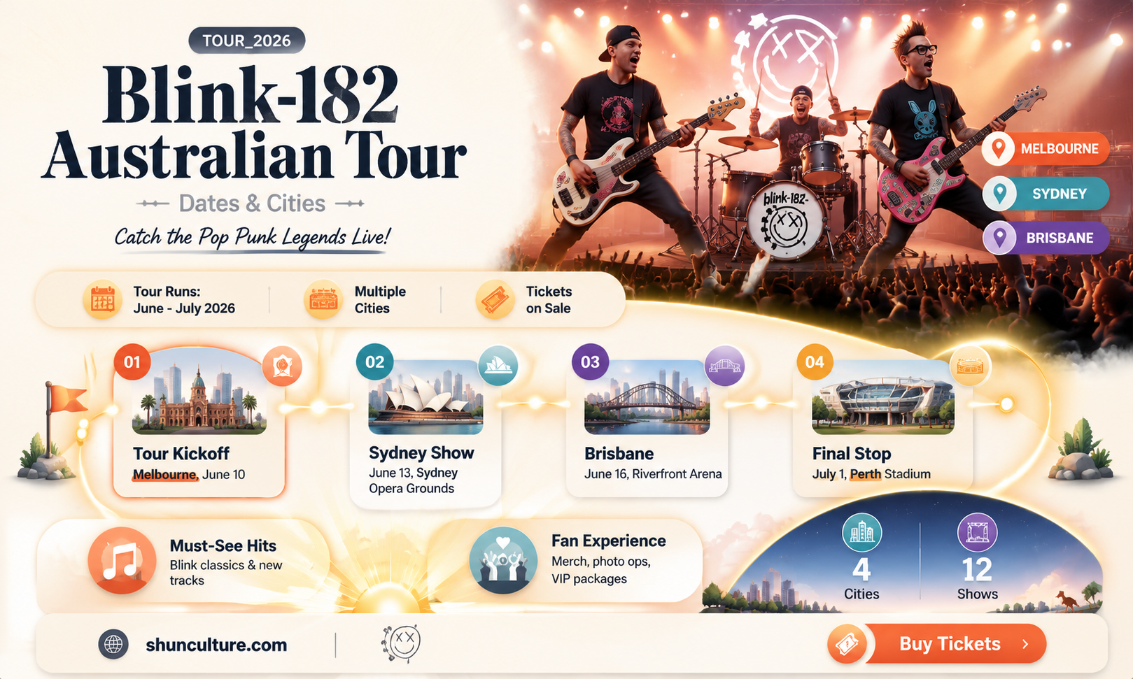 are blink 182 coming to australia
