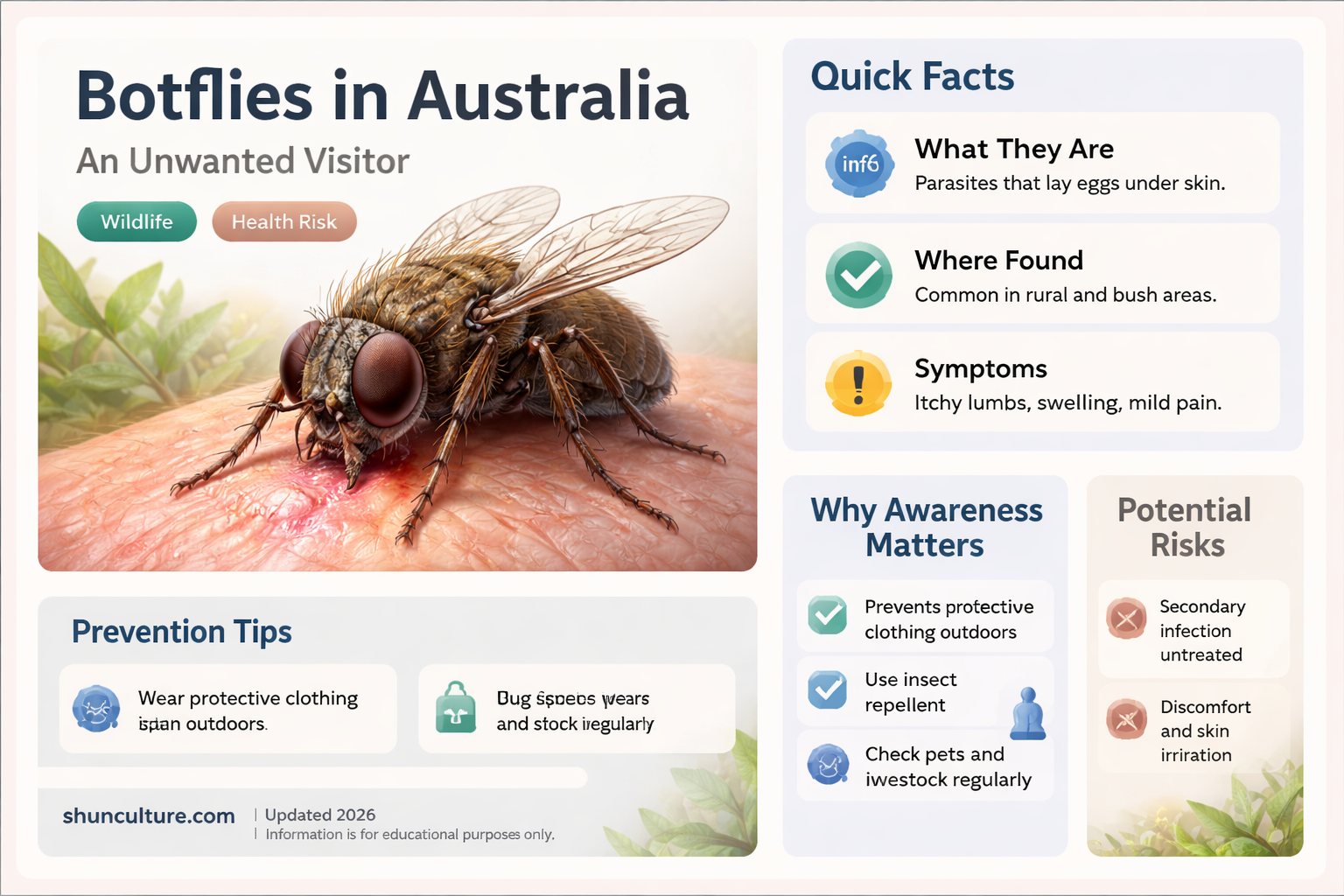 are botflies found in australia