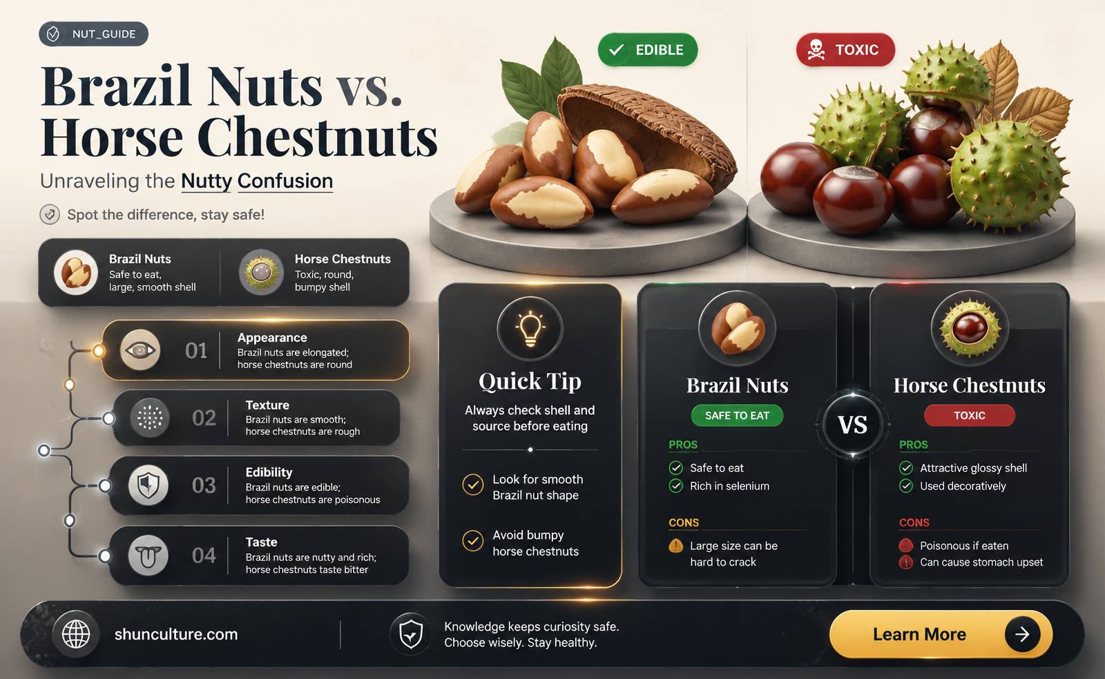 are brazil nuts and horse chestnuts the same thing