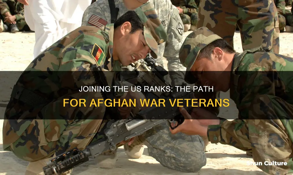 can a person join us army form a afghanistan war