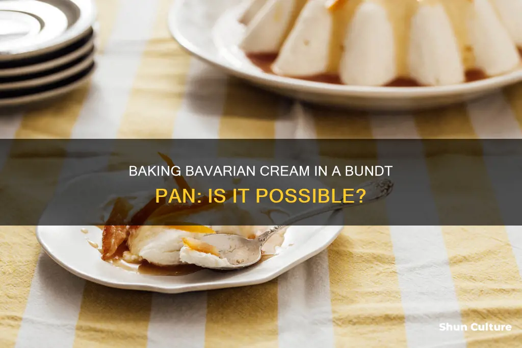 can bavarian cream be baked in a bundt pan