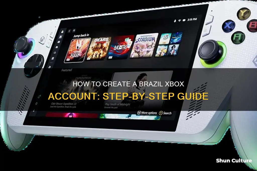 can I create a brazil xbox account