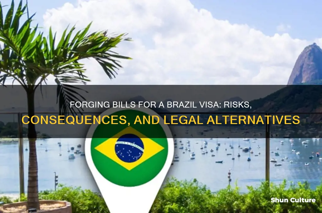 can I forge bills for a visa to brazil