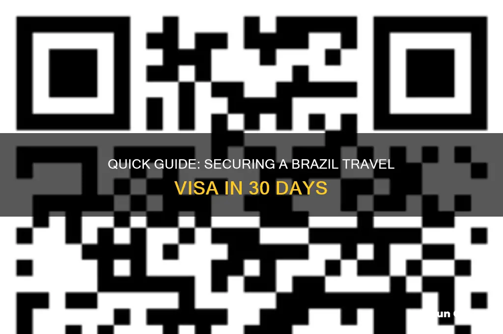 can I get a travel visa to brazil in 30days