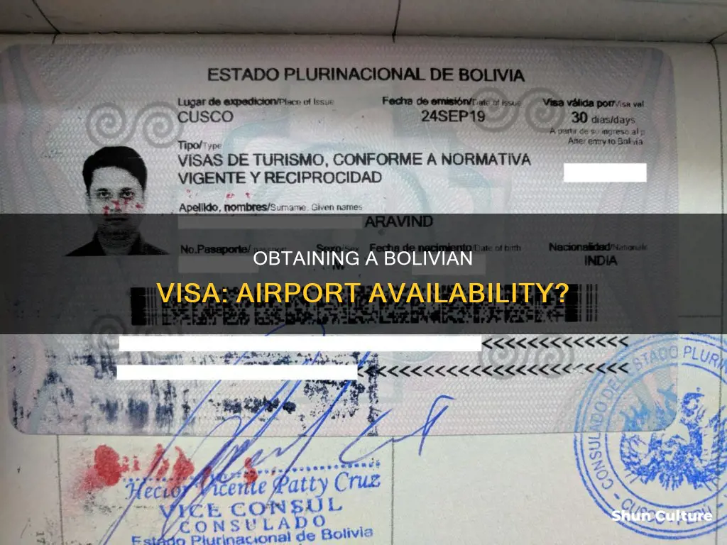 can I get a visa for bolivia at the airport