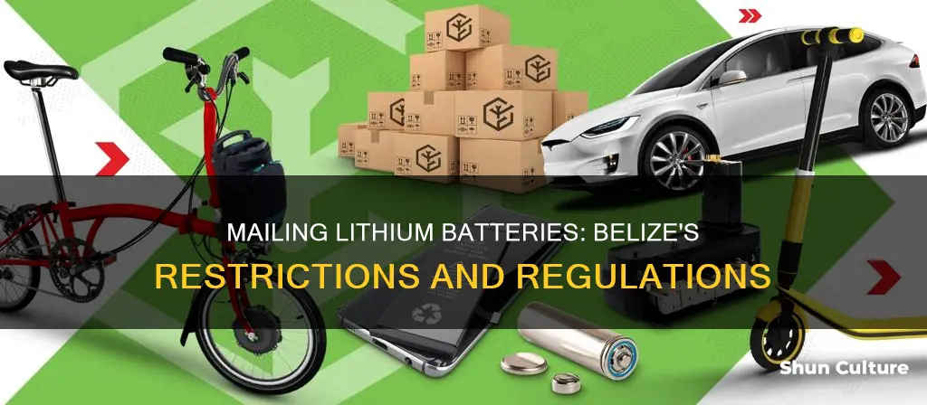 can I mail lithium battery to belize