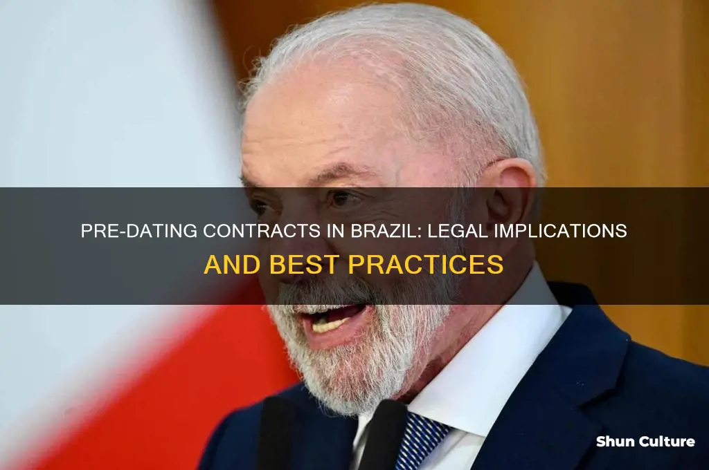 can I pre-date an agreement in brazil