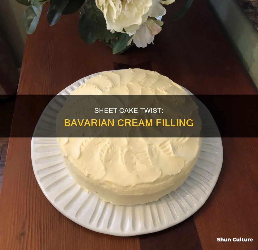 can I put bavarian cream in sheet cak