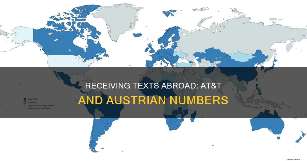 can I receive texts from austria with at&t