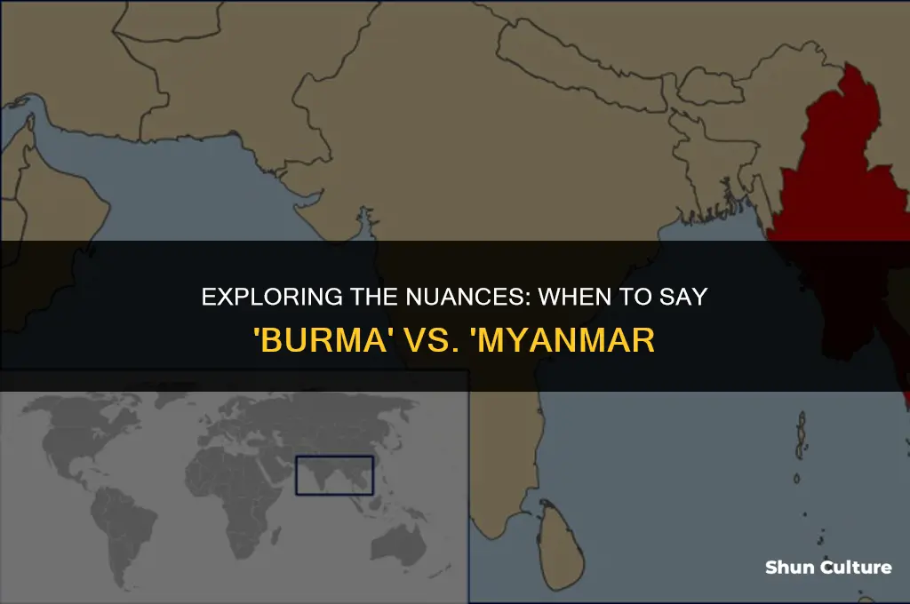 can I say burma