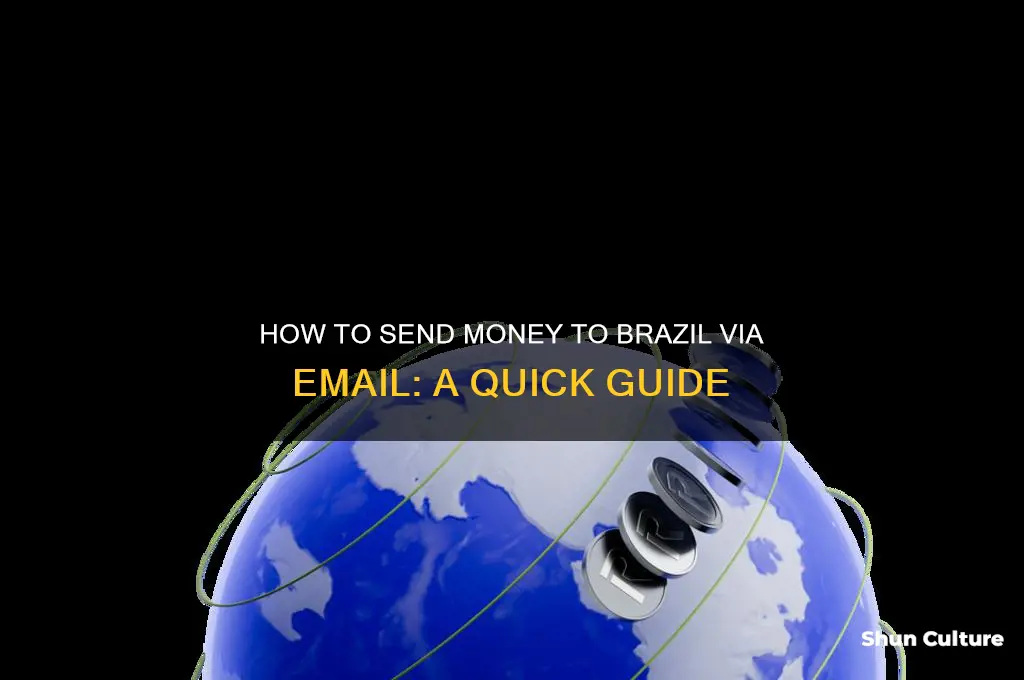 can I send money through email to brazil