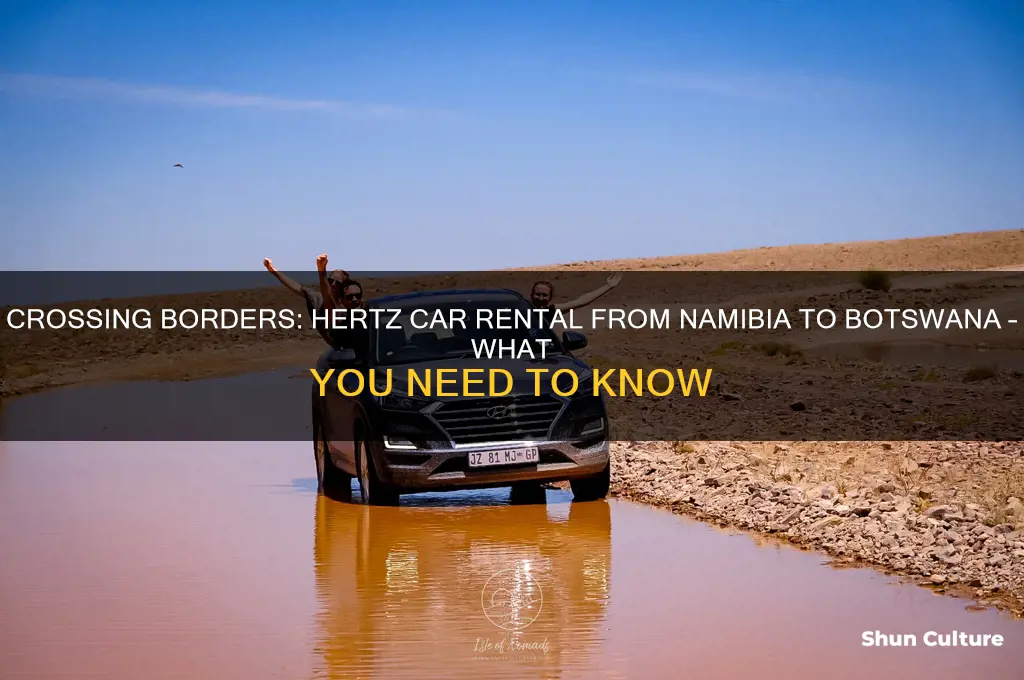 can I take a hertz car from namibia to botswana
