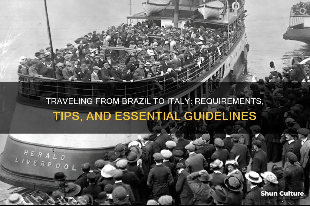 can I travel from brazil to italy