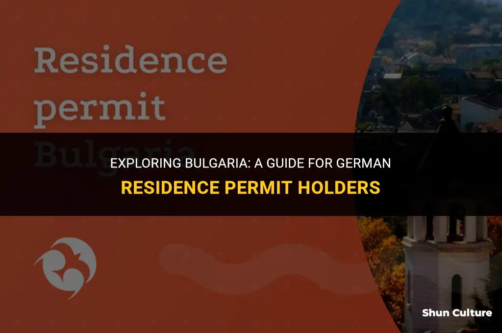 can I travel to bulgaria with german residence permit