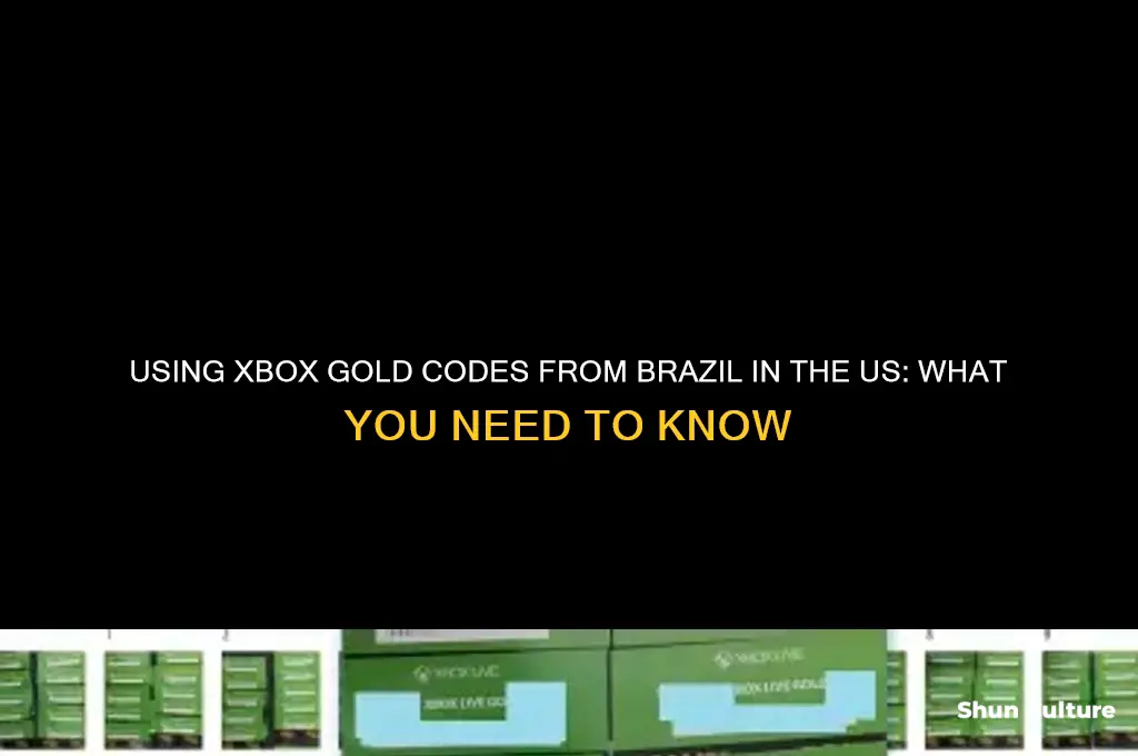 can I use xbox gold code for brazil in us