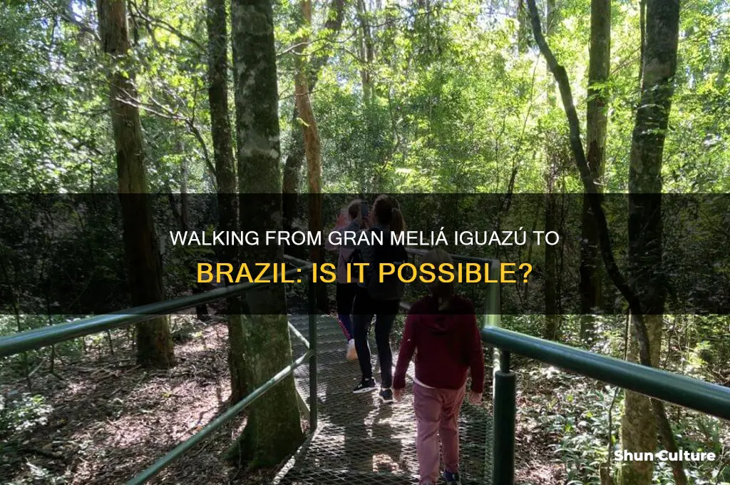 can I walk from the gran maliz iguazu to brazil