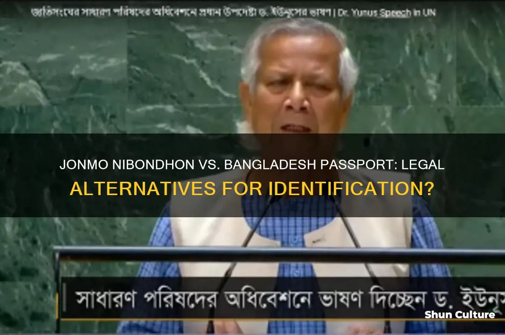 can jonmo nibondhon be used instead of bangladesh passport