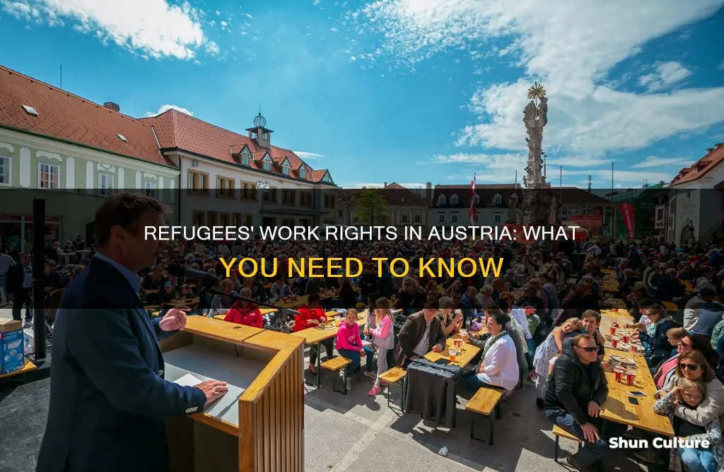 can refugees work in austria