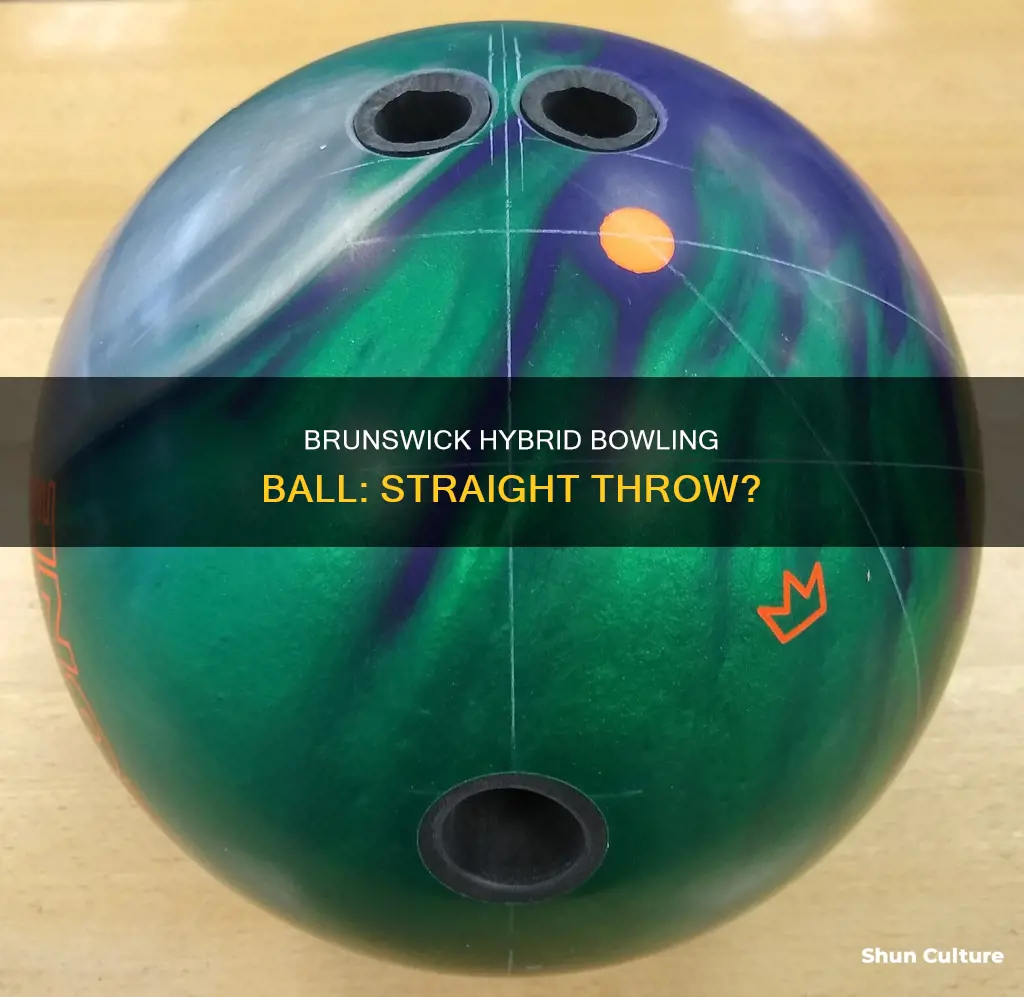 can the brunswick hybrid bowling ball be thrown straight