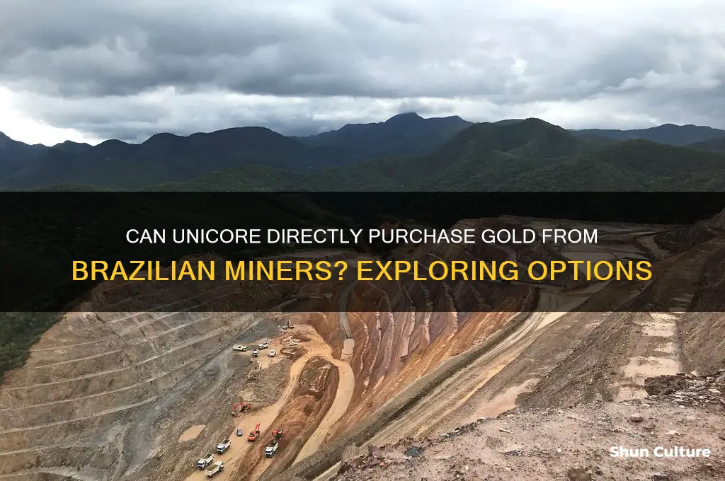 can unicore buy gold direct from miners in brazil