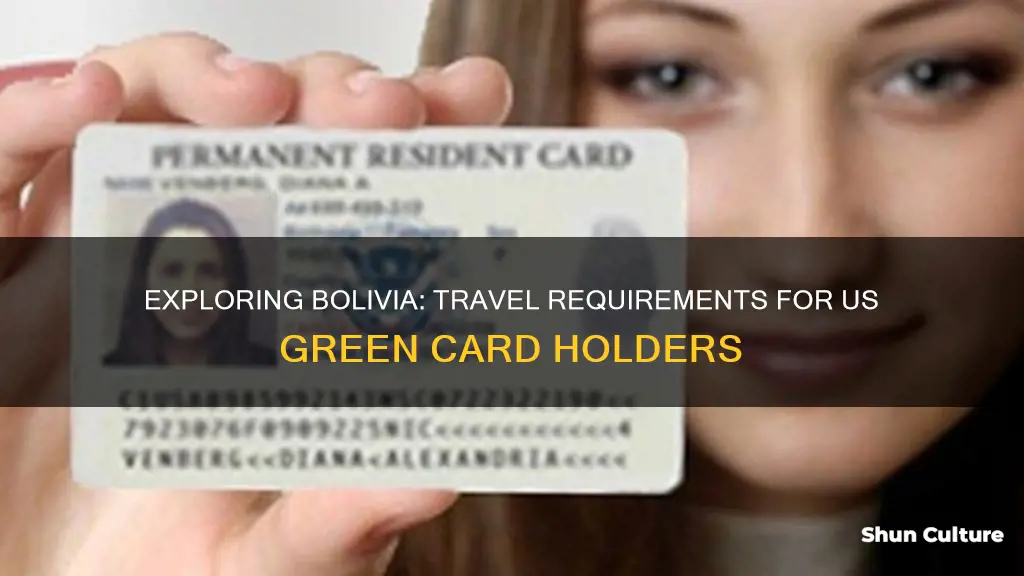 can us green cardtravel to bolivia