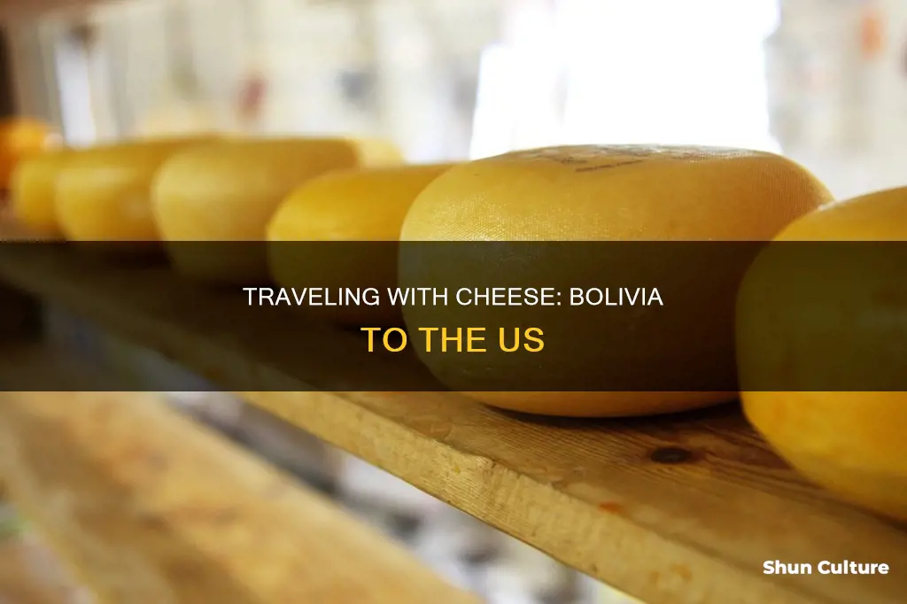 can you bring cheese from bolivia to the us