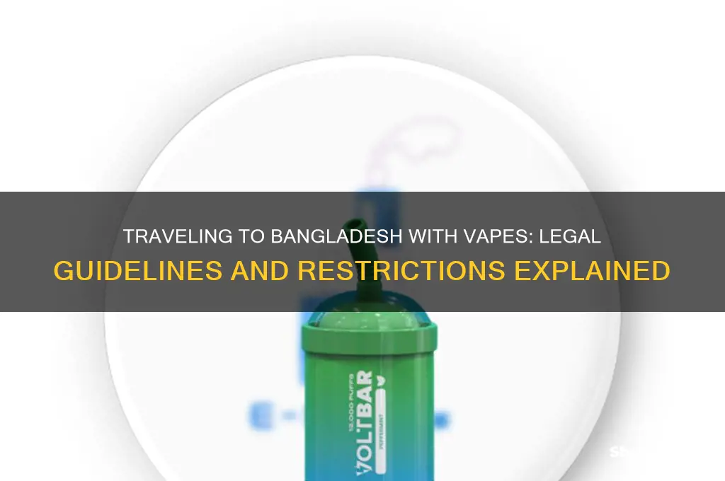 can you bring vapes to bangladesh
