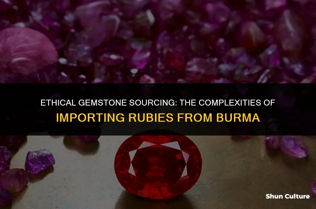 can you import rubies from burma
