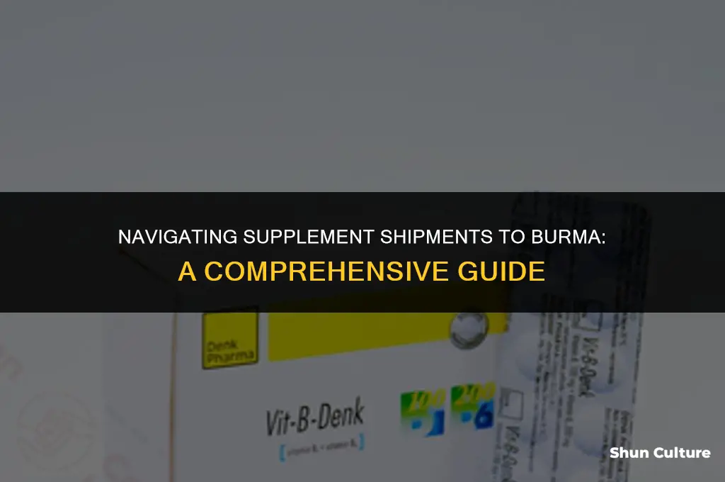 can you send supplements to burma