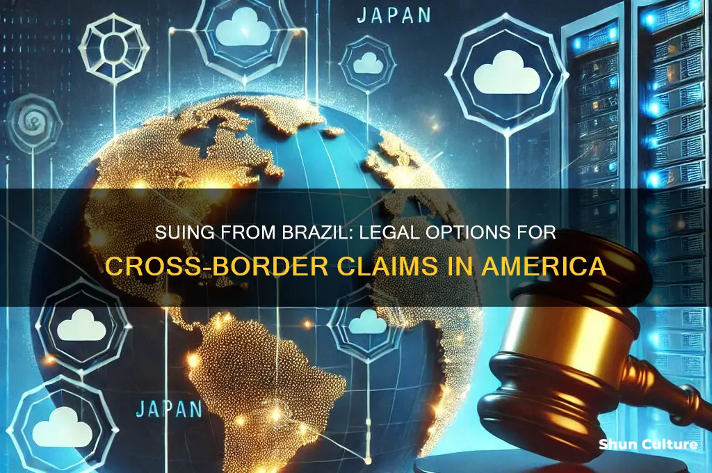 can you sue someone in america from brazil