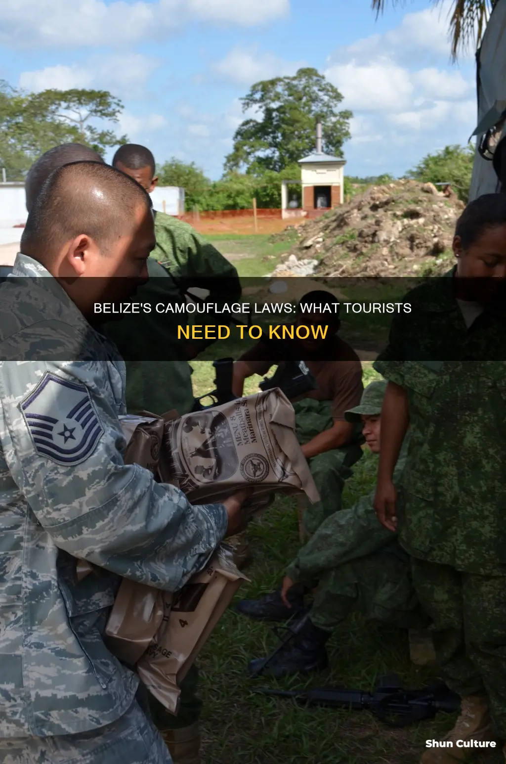 can you wear camouflage in belize