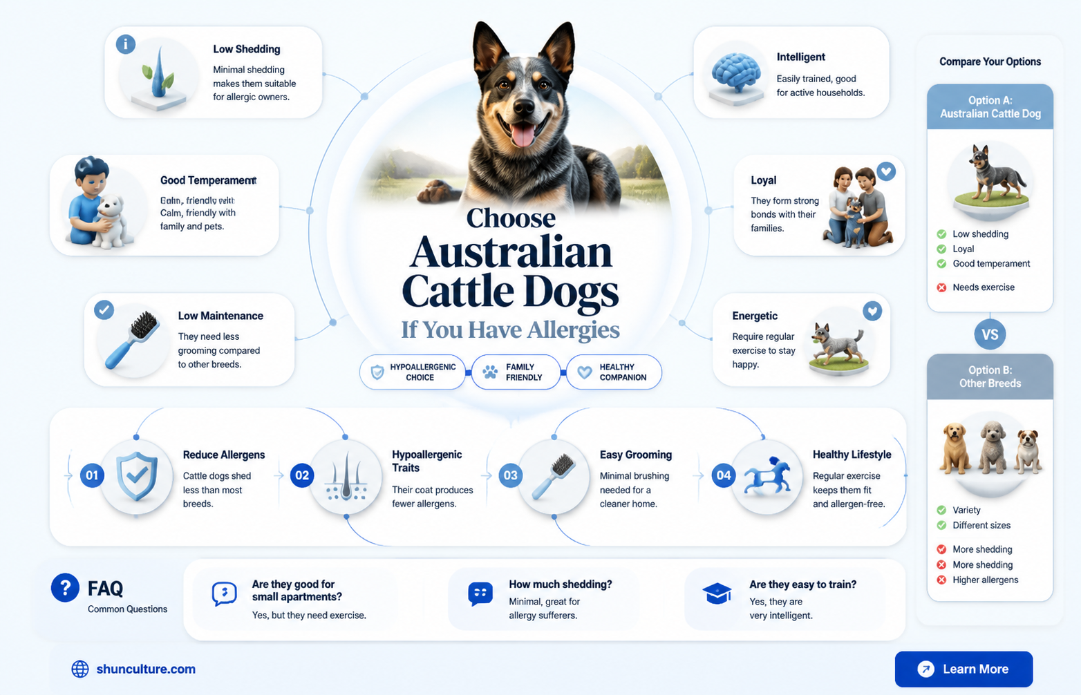 are australian cattle dogs good for people with allergies