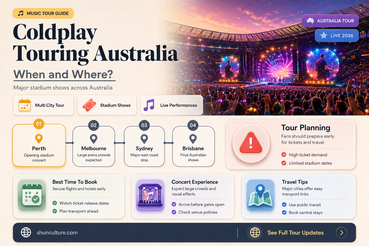 are coldplay coming to australia